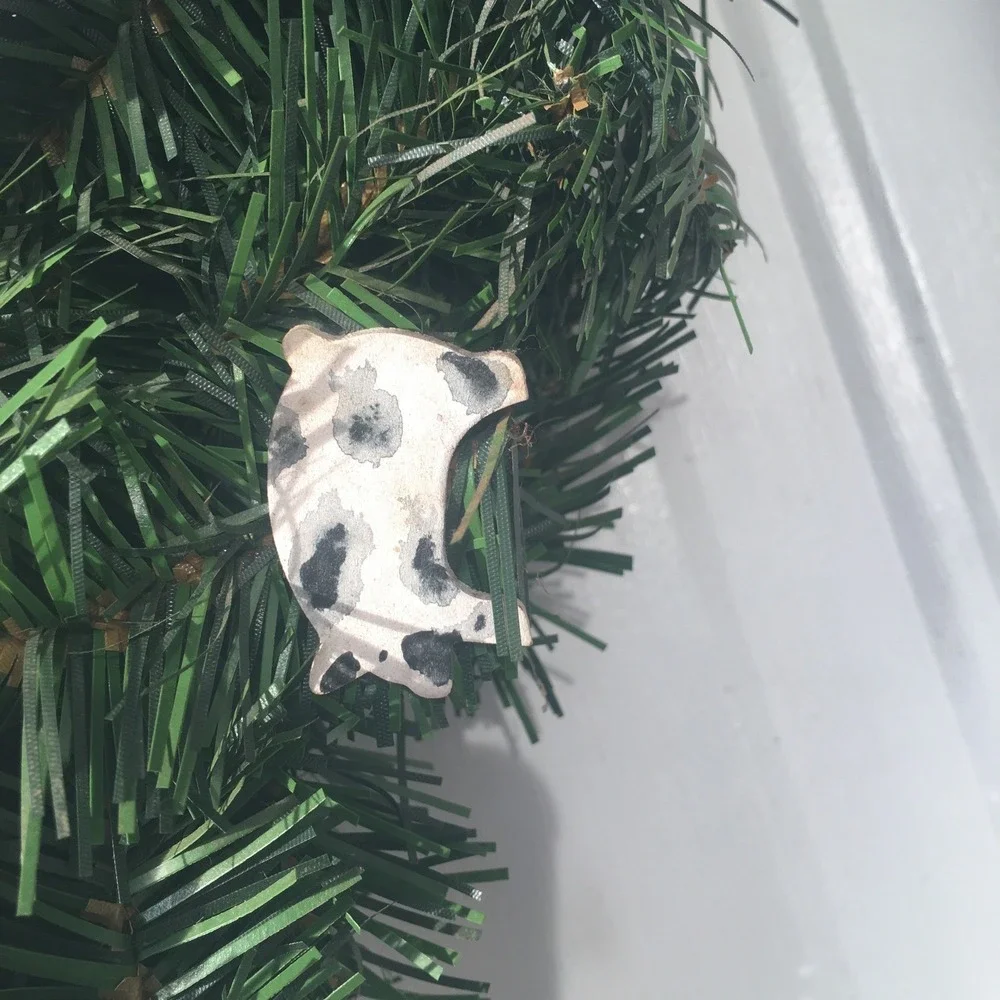 Primitive Evergreen Pig Farmhouse Wreath All‎ Season 20